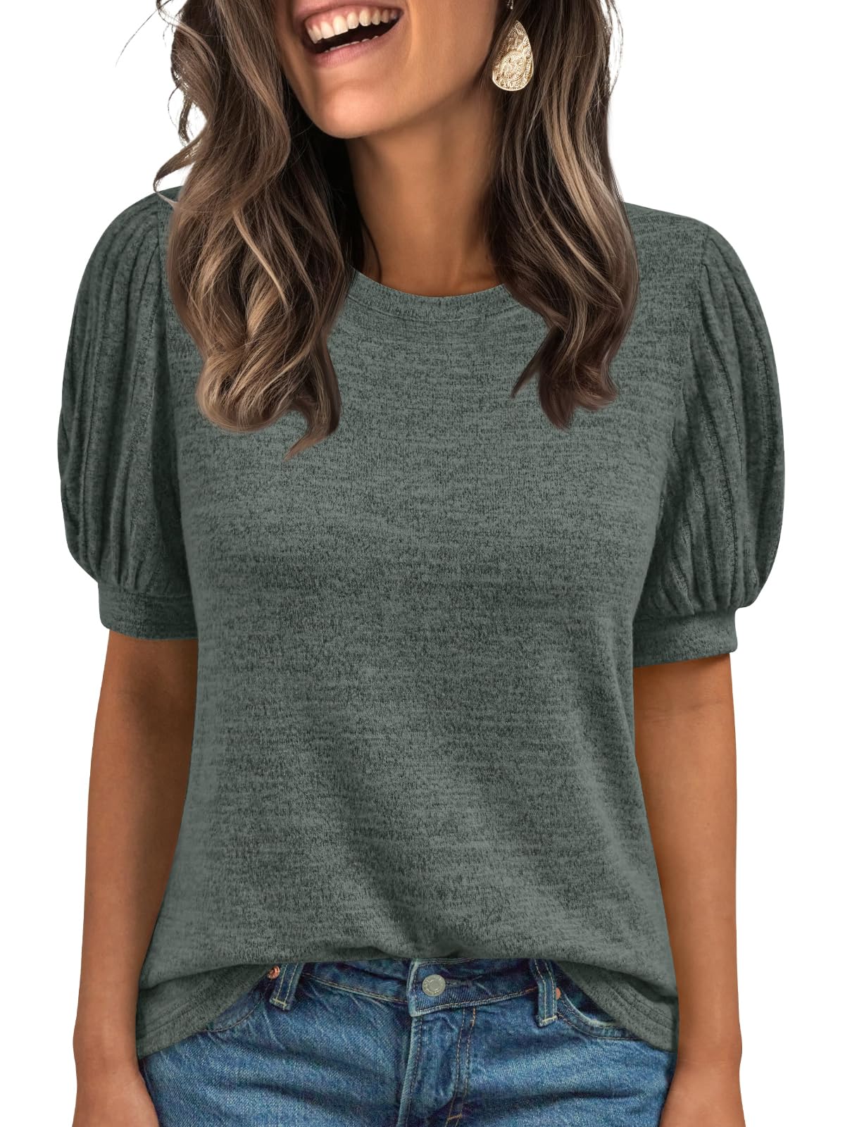 AUTOMET Womens Tops Summer Sweater Spring Tunic Dressy Casual Blouses Business Cute Trendy Short Sleeve Shirt 2026
