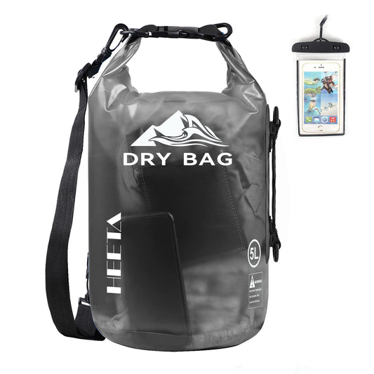 HEETA Dry Bag Waterproof for Women Men, 5L/10L/20L/30L/40L Roll Top Lightweight Dry Storage Bag Backpack with Phone Case for Travel Swimming Boating Kayaking Paddle Board Camping Beach Accessories