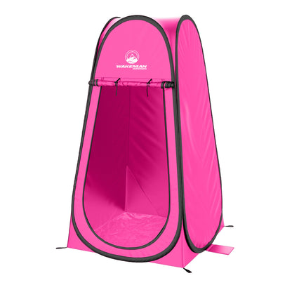 Wakeman Pop Up Changing Tent, 3.3 x 3.3 x 6.2ft, Camping Shower Tent for Portable Toilet Stall or Dressing Room with Carry Bag for Camping, Beach, or Tailgate, Polyester