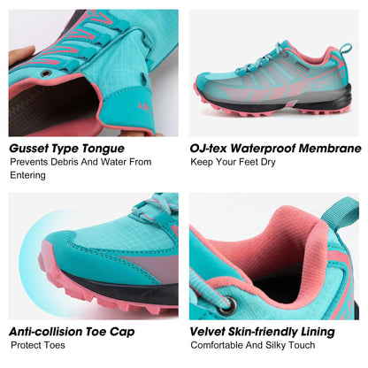 Women's Waterproof Hiking Shoes Lightweight Non-Slip Trails Walking Shoes Outdoor Sneakers
