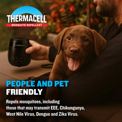 Thermacell E-Series Rechargeable Mosquito Repeller with 20’ Mosquito Protection Zone; Bug Spray Alternative; Scent Free