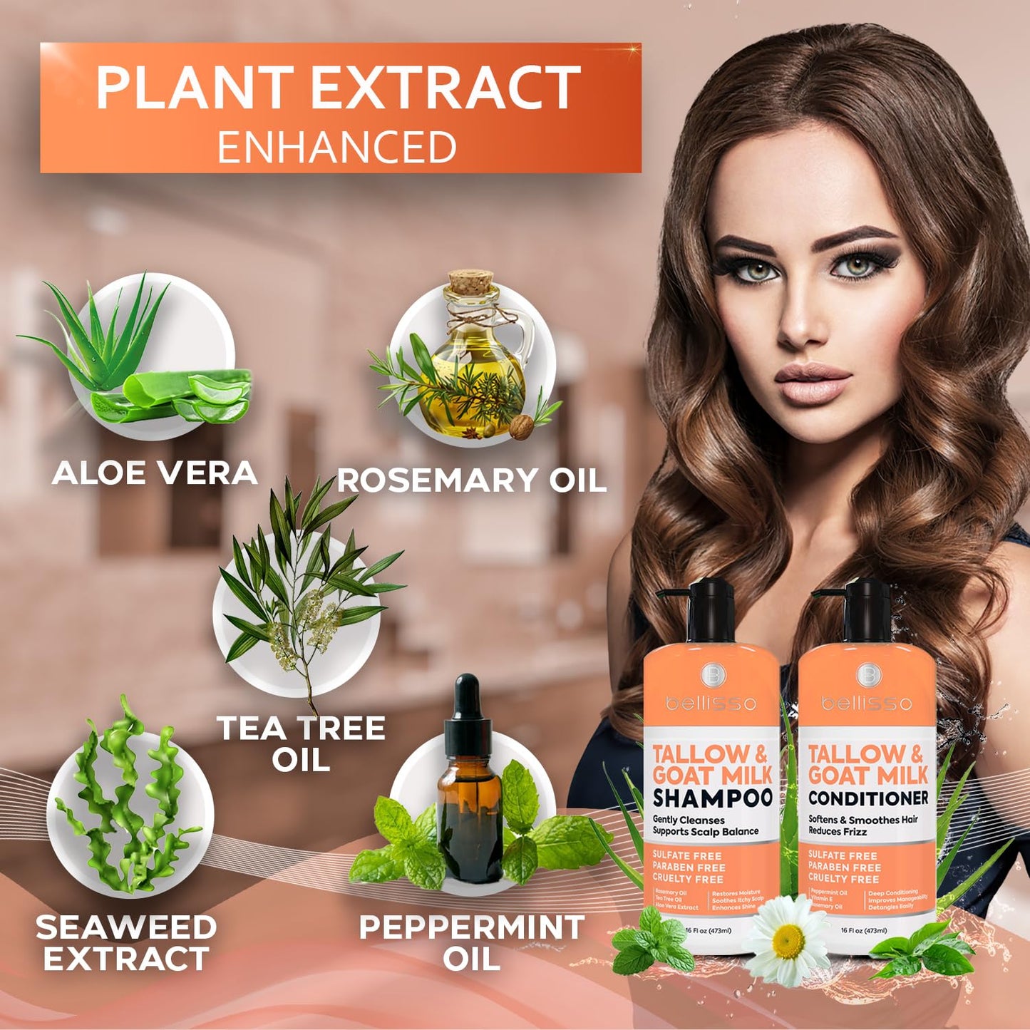 Biotin Shampoo and Conditioner Set - Sulfate and Paraben Free Treatment for Men and Women - Hair Thickening Volumizing Products to Help Boost Thinning Hair with Added Keratin