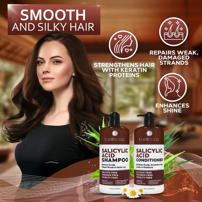 Biotin Shampoo and Conditioner Set - Sulfate and Paraben Free Treatment for Men and Women - Hair Thickening Volumizing Products to Help Boost Thinning Hair with Added Keratin