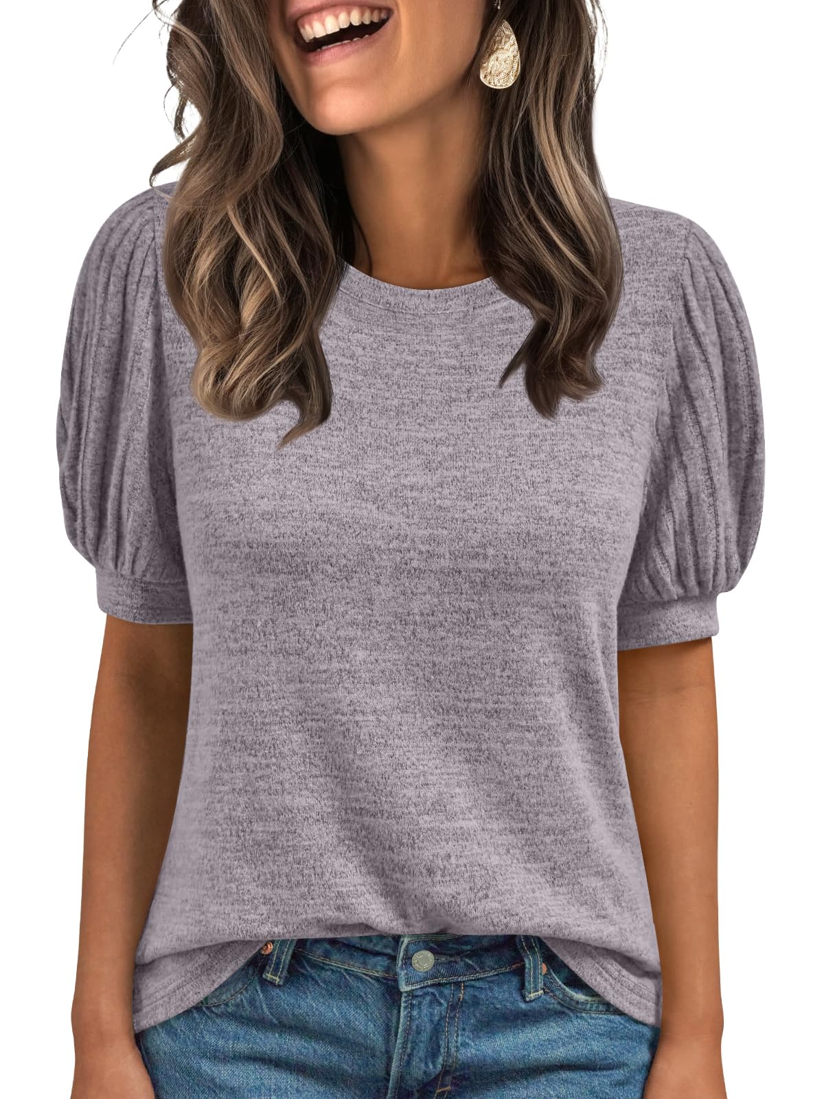 AUTOMET Womens Tops Summer Sweater Spring Tunic Dressy Casual Blouses Business Cute Trendy Short Sleeve Shirt 2026