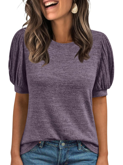 AUTOMET Womens Tops Summer Sweater Spring Tunic Dressy Casual Blouses Business Cute Trendy Short Sleeve Shirt 2026