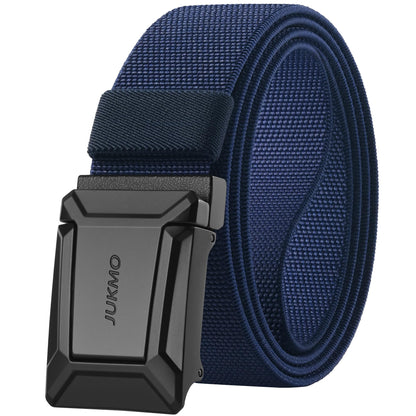 JUKMO Stretch Tactical Belt for Men, Military Work Rigger Hiking 1.5" Elastic Nylon Web Ratchet Quick Release Belt