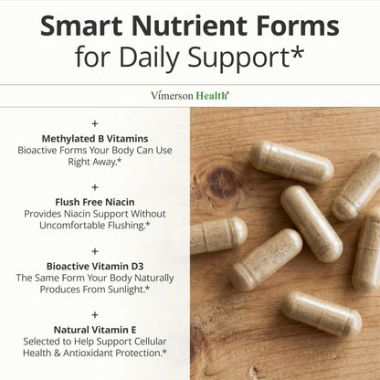 Vimerson Health Multivitamin for Women: Methylated B Vitamins, Chelated Minerals and Bioavailable D3 for Focus and Energy Support – Daily Womens Multivitamins and Multiminerals – 60 Capsules
