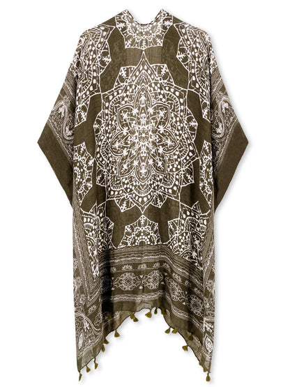Breezy Lane Women's Kimono Cardigan Summer Swimsuit Coverups Beach Cover Up with Floral Print for Vacation