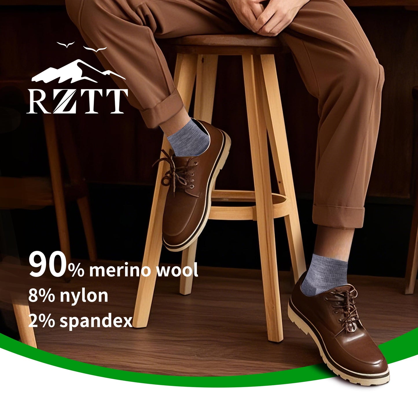 90% Merino Wool Socks for Men and Women,Casual Breathable Soft,3 Pairs