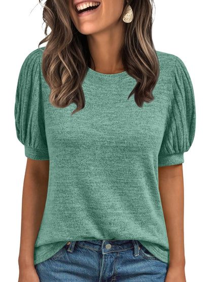 AUTOMET Womens Tops Summer Sweater Spring Tunic Dressy Casual Blouses Business Cute Trendy Short Sleeve Shirt 2026