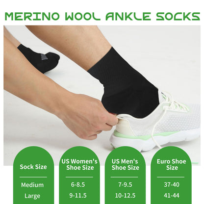 90% Merino Wool Socks for Men and Women,Casual Breathable Soft,3 Pairs