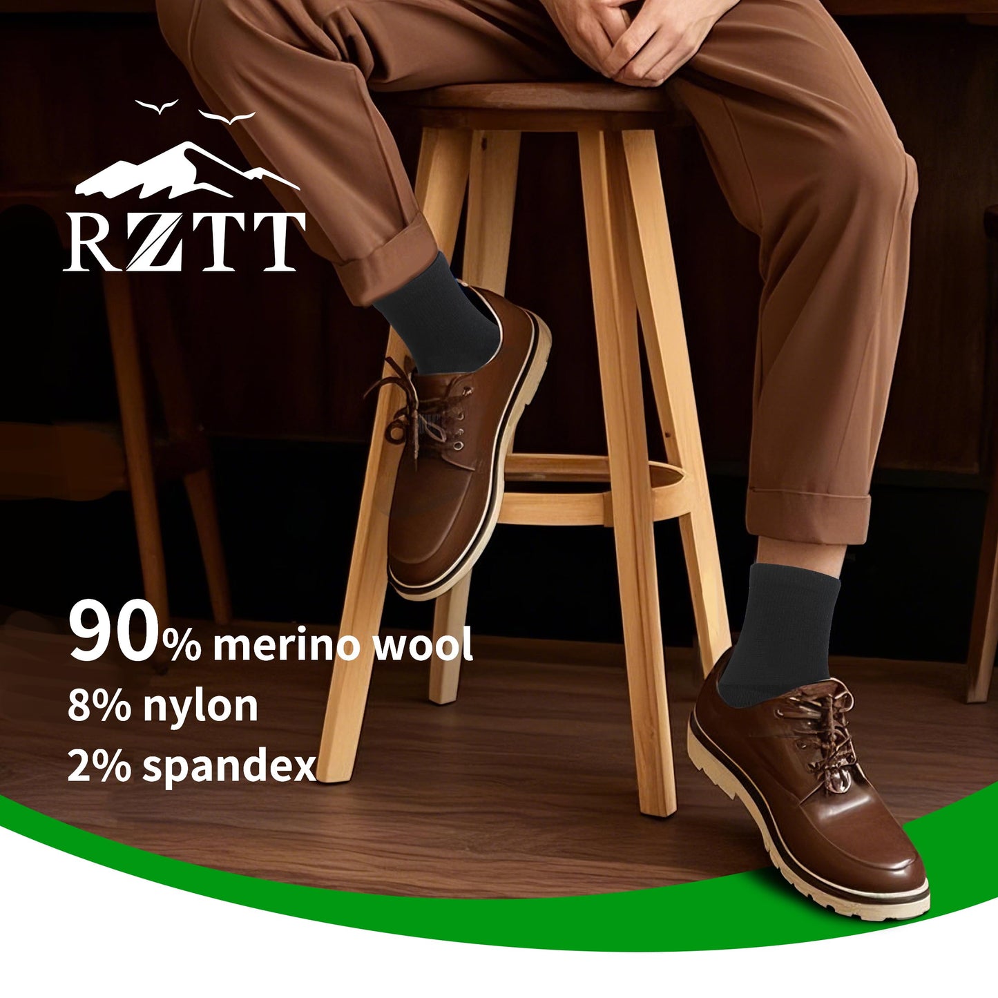 90% Merino Wool Socks for Men and Women,Casual Breathable Soft,3 Pairs