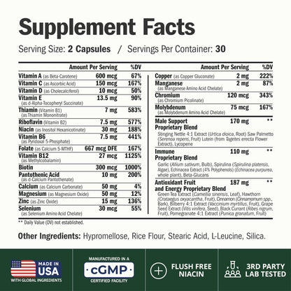 Vimerson Health Multivitamin for Women: Methylated B Vitamins, Chelated Minerals and Bioavailable D3 for Focus and Energy Support – Daily Womens Multivitamins and Multiminerals – 60 Capsules