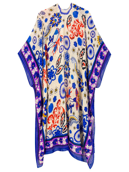 Breezy Lane Women's Kimono Cardigan Summer Swimsuit Coverups Beach Cover Up with Floral Print for Vacation