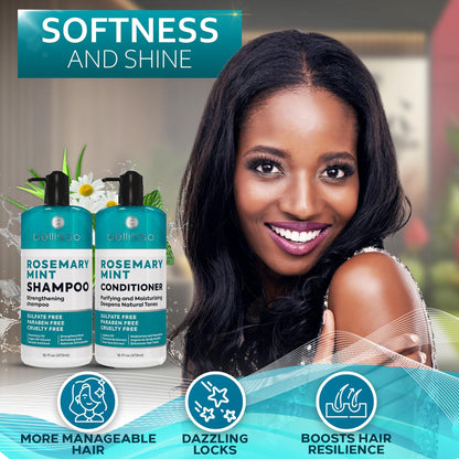Biotin Shampoo and Conditioner Set - Sulfate and Paraben Free Treatment for Men and Women - Hair Thickening Volumizing Products to Help Boost Thinning Hair with Added Keratin