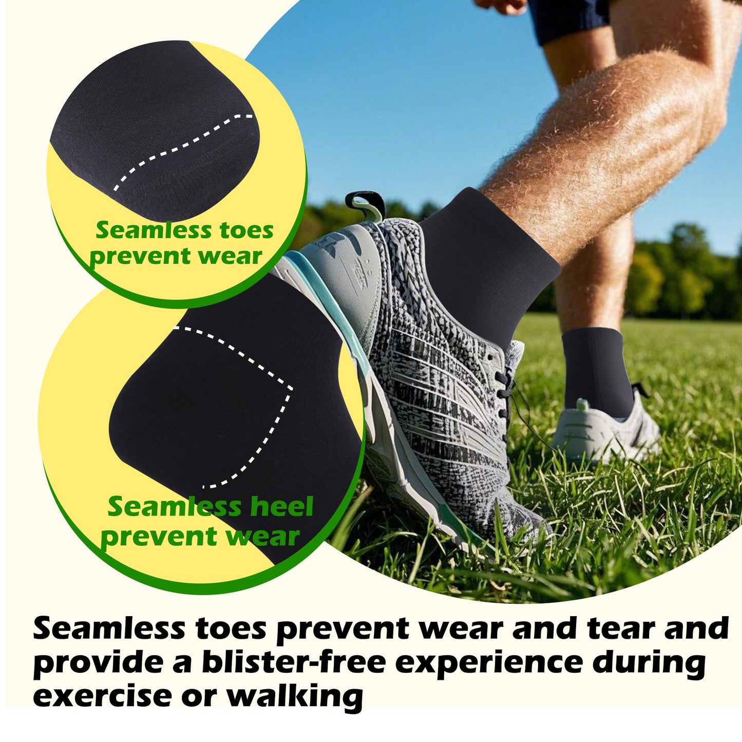 90% Merino Wool Socks for Men and Women,Casual Breathable Soft,3 Pairs