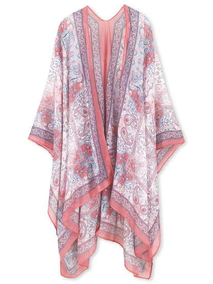 Breezy Lane Women's Kimono Cardigan Summer Swimsuit Coverups Beach Cover Up with Floral Print for Vacation