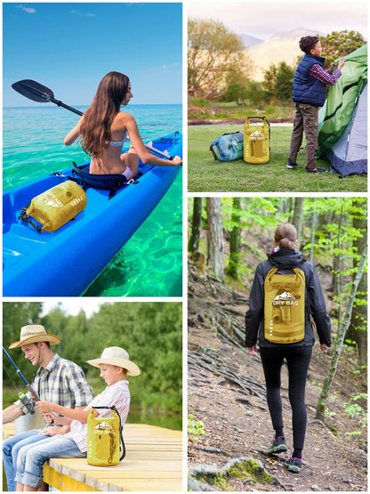 HEETA Dry Bag Waterproof for Women Men, 5L/10L/20L/30L/40L Roll Top Lightweight Dry Storage Bag Backpack with Phone Case for Travel Swimming Boating Kayaking Paddle Board Camping Beach Accessories
