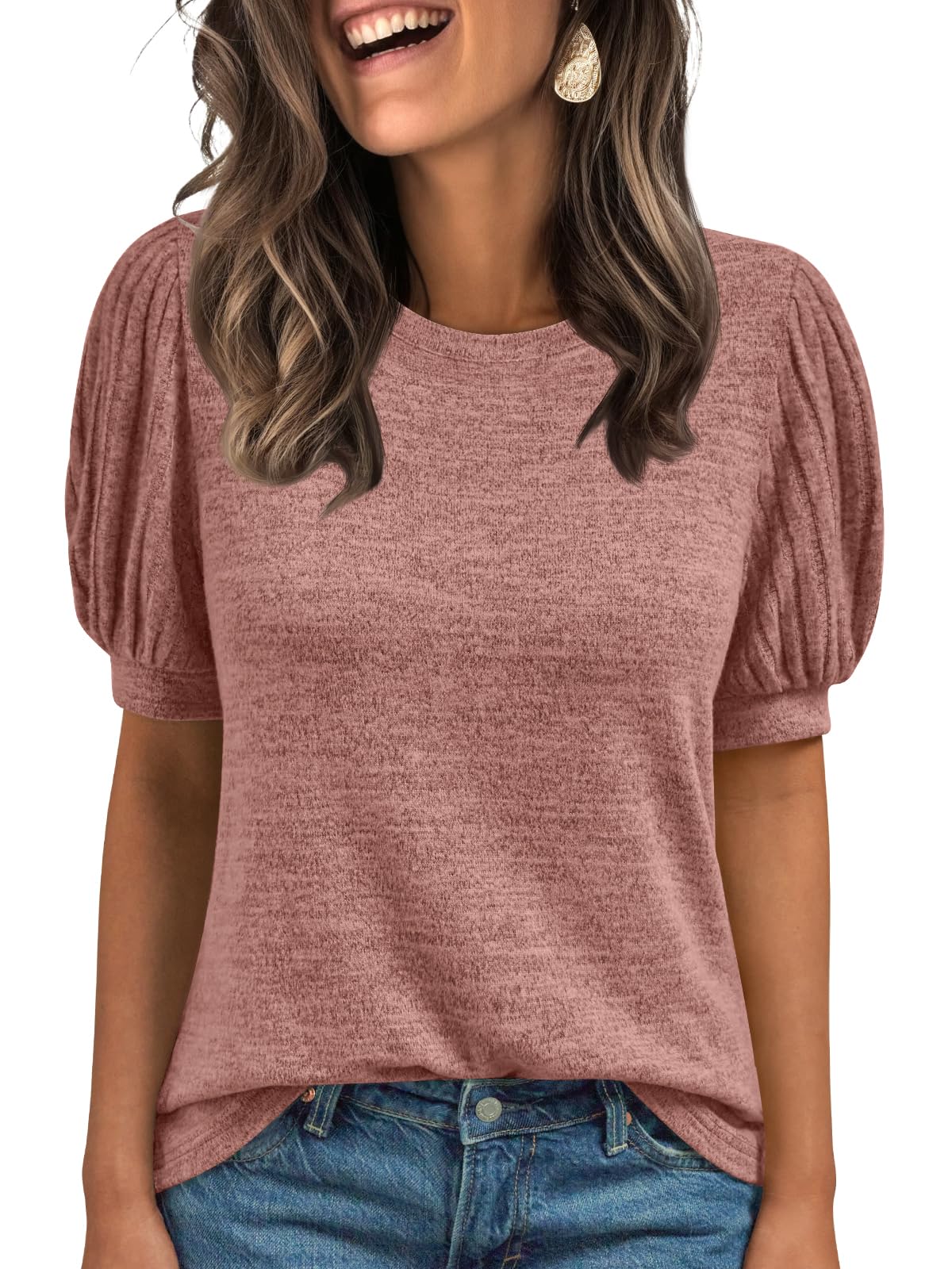AUTOMET Womens Tops Summer Sweater Spring Tunic Dressy Casual Blouses Business Cute Trendy Short Sleeve Shirt 2026