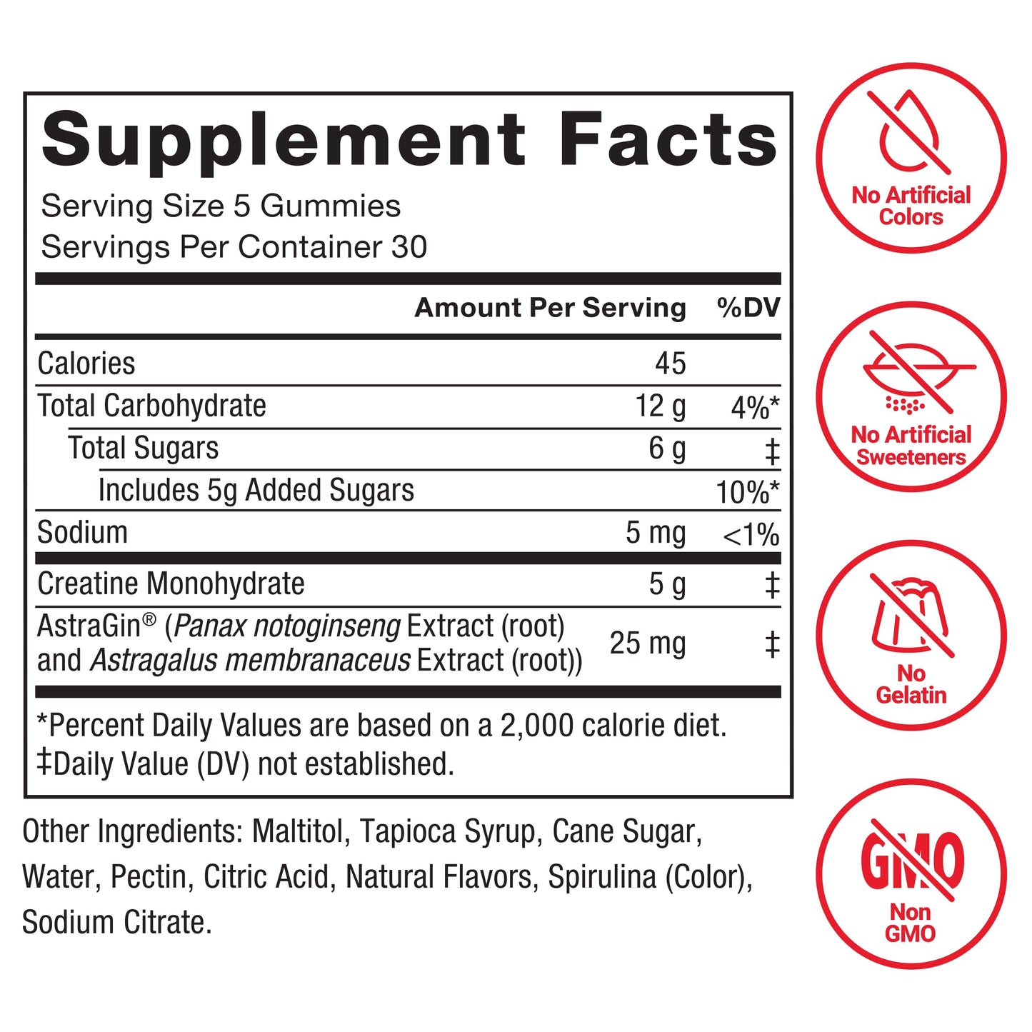 Force Factor Creatine Monohydrate Gummies, 5g Dose for Men & Women to Support Muscle, Strength, Recovery, Cognitive Health & Memory, Blue Raspberry, 150 Gummies