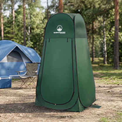 Wakeman Pop Up Changing Tent, 3.3 x 3.3 x 6.2ft, Camping Shower Tent for Portable Toilet Stall or Dressing Room with Carry Bag for Camping, Beach, or Tailgate, Polyester