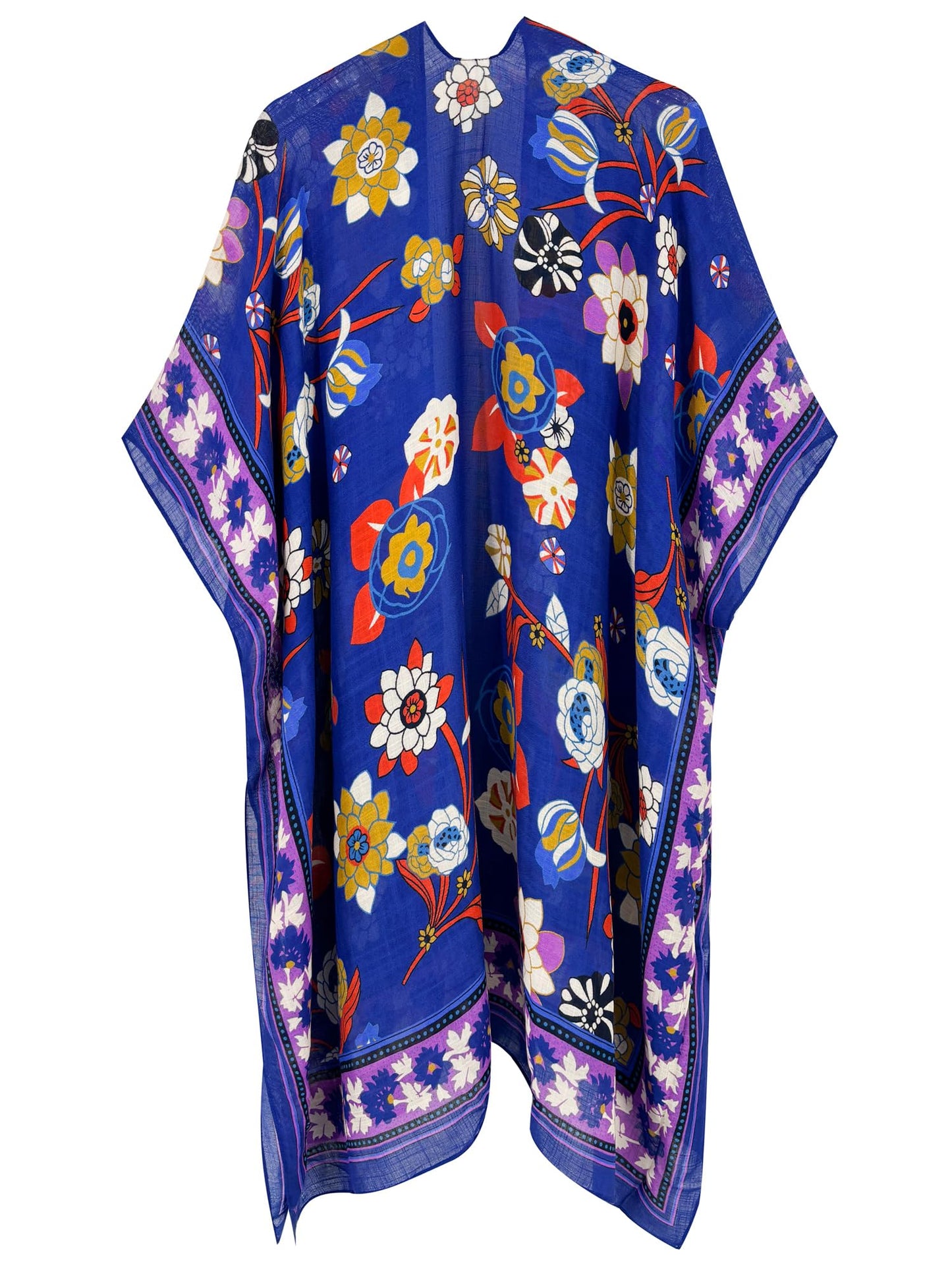 Breezy Lane Women's Kimono Cardigan Summer Swimsuit Coverups Beach Cover Up with Floral Print for Vacation