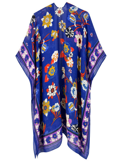 Breezy Lane Women's Kimono Cardigan Summer Swimsuit Coverups Beach Cover Up with Floral Print for Vacation