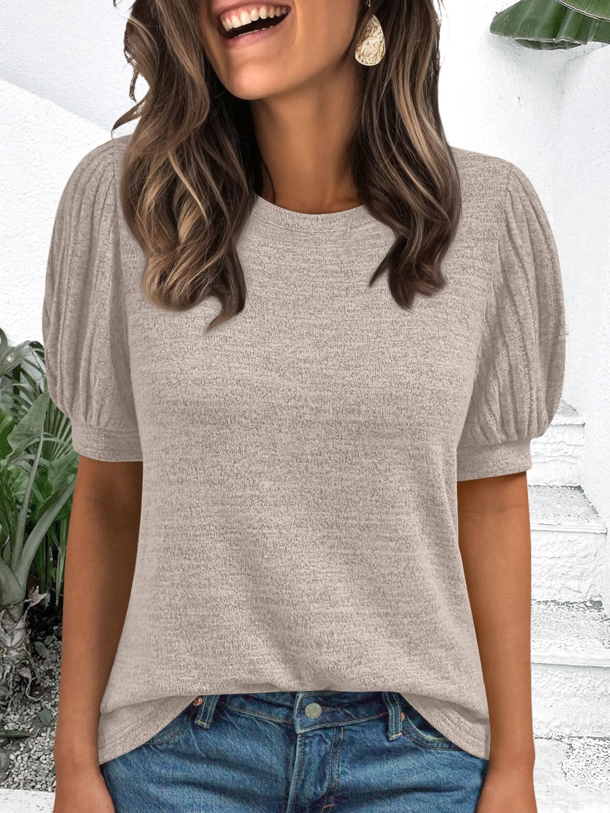 AUTOMET Womens Tops Summer Sweater Spring Tunic Dressy Casual Blouses Business Cute Trendy Short Sleeve Shirt 2026