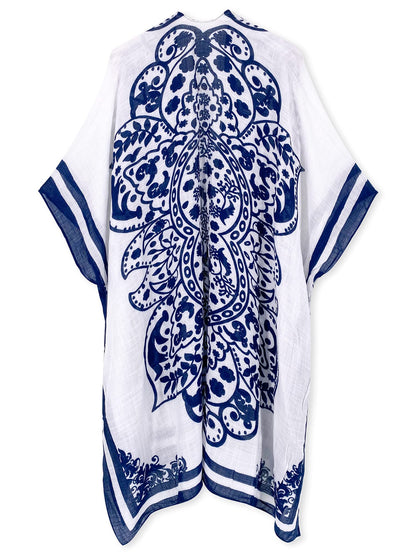 Breezy Lane Women's Kimono Cardigan Summer Swimsuit Coverups Beach Cover Up with Floral Print for Vacation