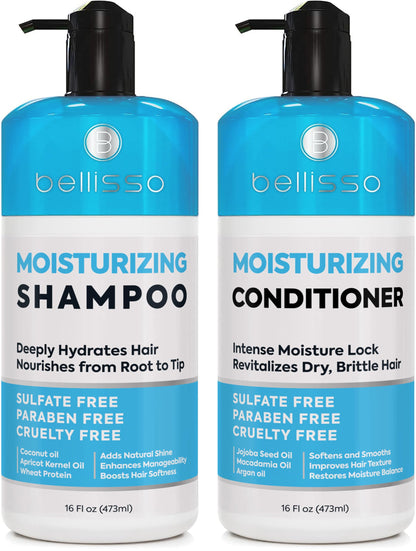 Biotin Shampoo and Conditioner Set - Sulfate and Paraben Free Treatment for Men and Women - Hair Thickening Volumizing Products to Help Boost Thinning Hair with Added Keratin