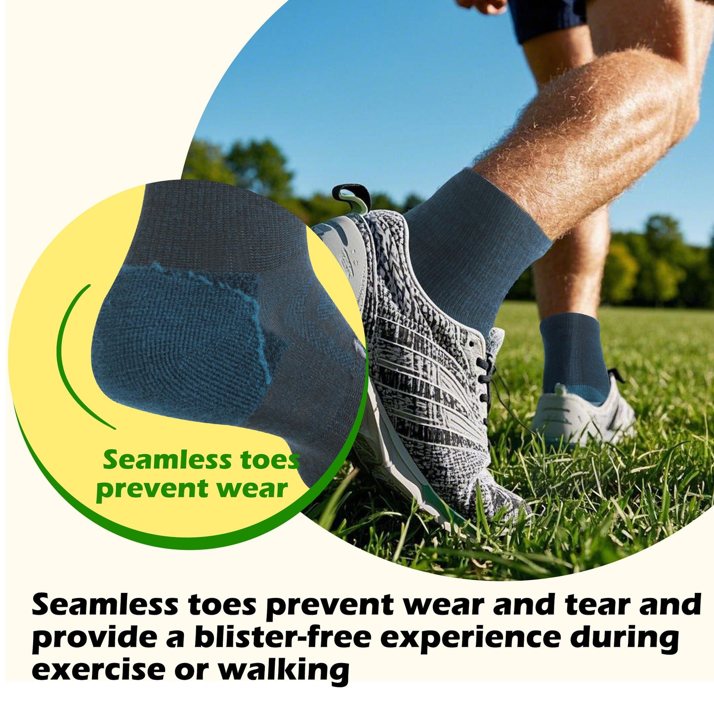 90% Merino Wool Socks for Men and Women,Casual Breathable Soft,3 Pairs