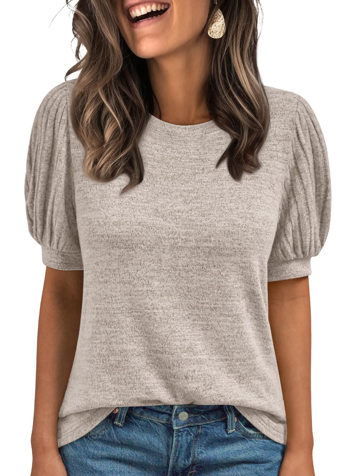 AUTOMET Womens Tops Summer Sweater Spring Tunic Dressy Casual Blouses Business Cute Trendy Short Sleeve Shirt 2026