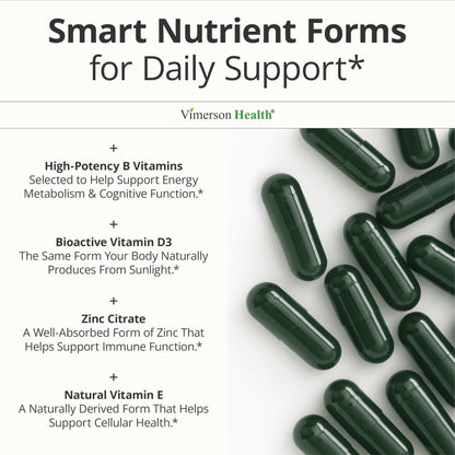 Vimerson Health Multivitamin for Women: Methylated B Vitamins, Chelated Minerals and Bioavailable D3 for Focus and Energy Support – Daily Womens Multivitamins and Multiminerals – 60 Capsules