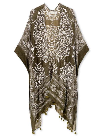 Breezy Lane Women's Kimono Cardigan Summer Swimsuit Coverups Beach Cover Up with Floral Print for Vacation