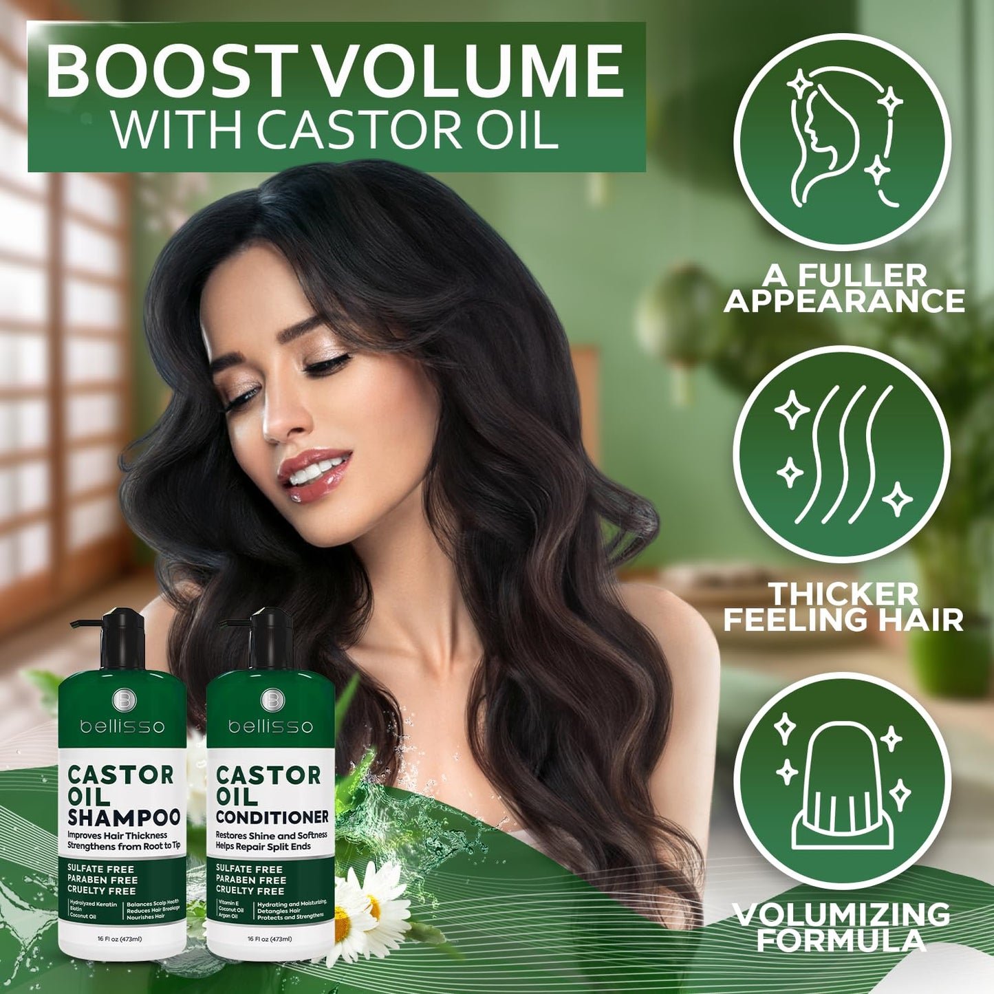 Biotin Shampoo and Conditioner Set - Sulfate and Paraben Free Treatment for Men and Women - Hair Thickening Volumizing Products to Help Boost Thinning Hair with Added Keratin