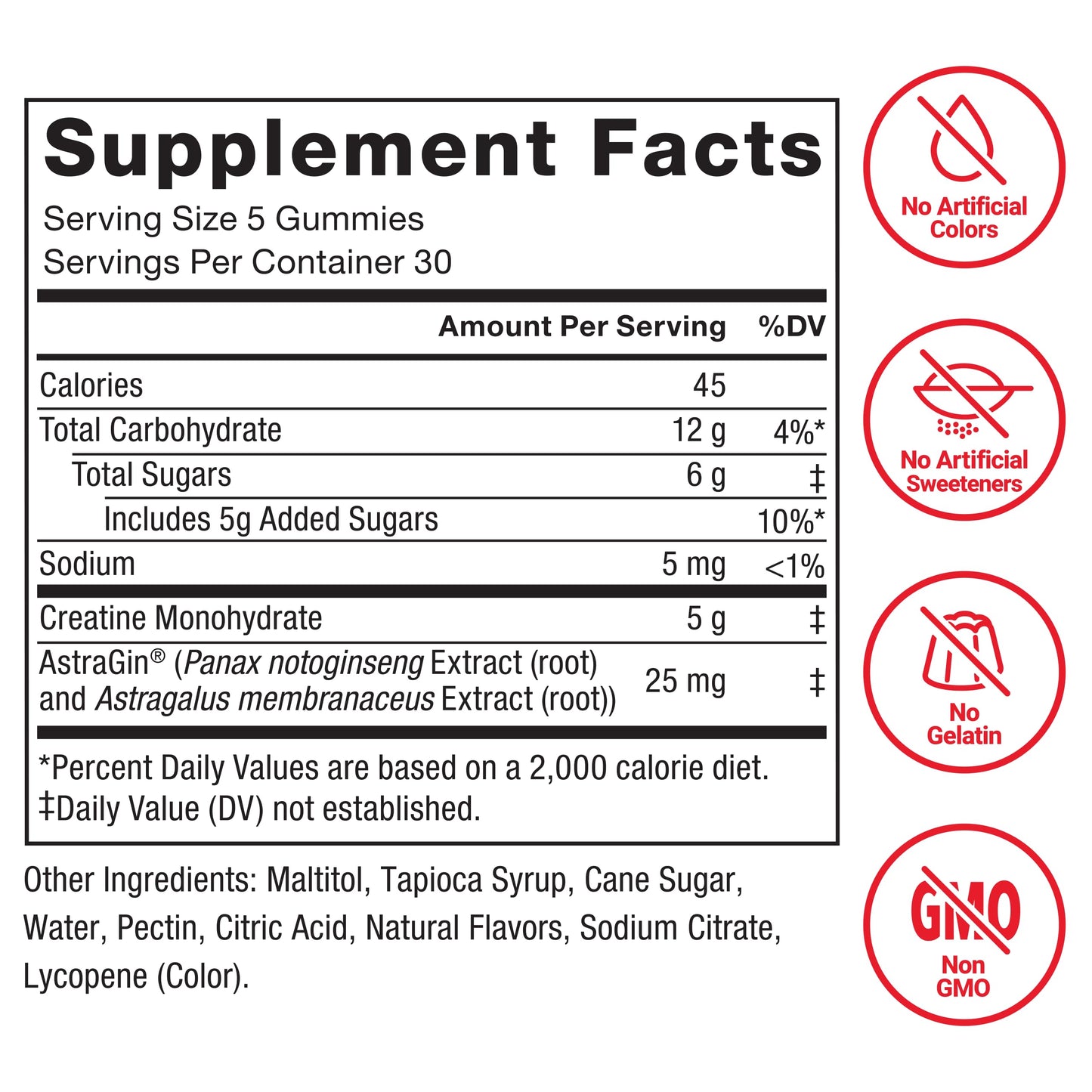 Force Factor Creatine Monohydrate Gummies, 5g Dose for Men & Women to Support Muscle, Strength, Recovery, Cognitive Health & Memory, Blue Raspberry, 150 Gummies