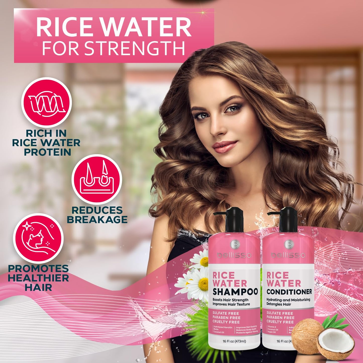 Biotin Shampoo and Conditioner Set - Sulfate and Paraben Free Treatment for Men and Women - Hair Thickening Volumizing Products to Help Boost Thinning Hair with Added Keratin
