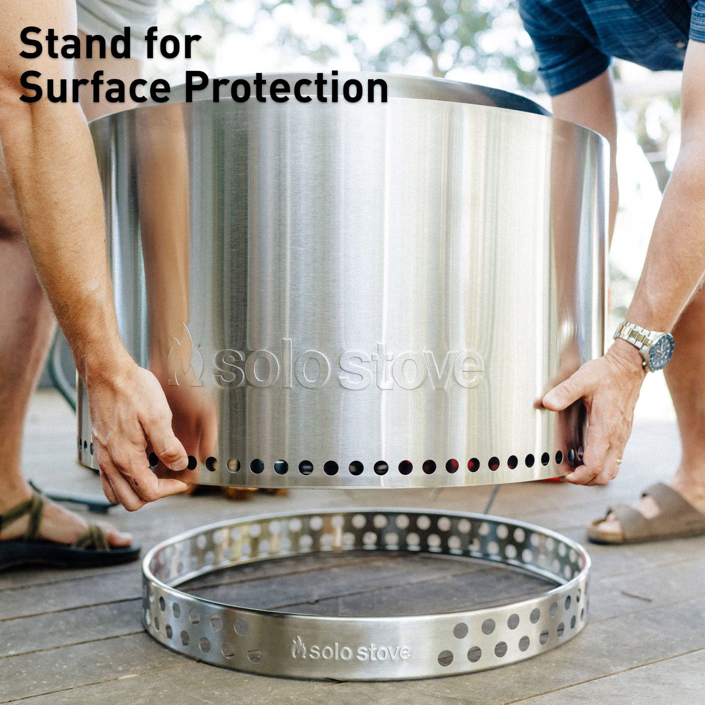 Solo Stove Yukon 27 Inch Smokeless Fire Pit with Removable Ash Pan - Wood Burning Portable Stainless Steel Outdoor Fireplace, Stainless Steel, Ideal for 6 or More People, 38 lbs
