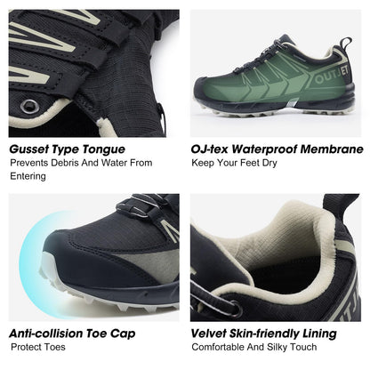 Women's Waterproof Hiking Shoes Lightweight Non-Slip Trails Walking Shoes Outdoor Sneakers