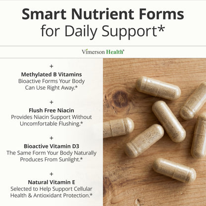 Vimerson Health Multivitamin for Women: Methylated B Vitamins, Chelated Minerals and Bioavailable D3 for Focus and Energy Support – Daily Womens Multivitamins and Multiminerals – 60 Capsules