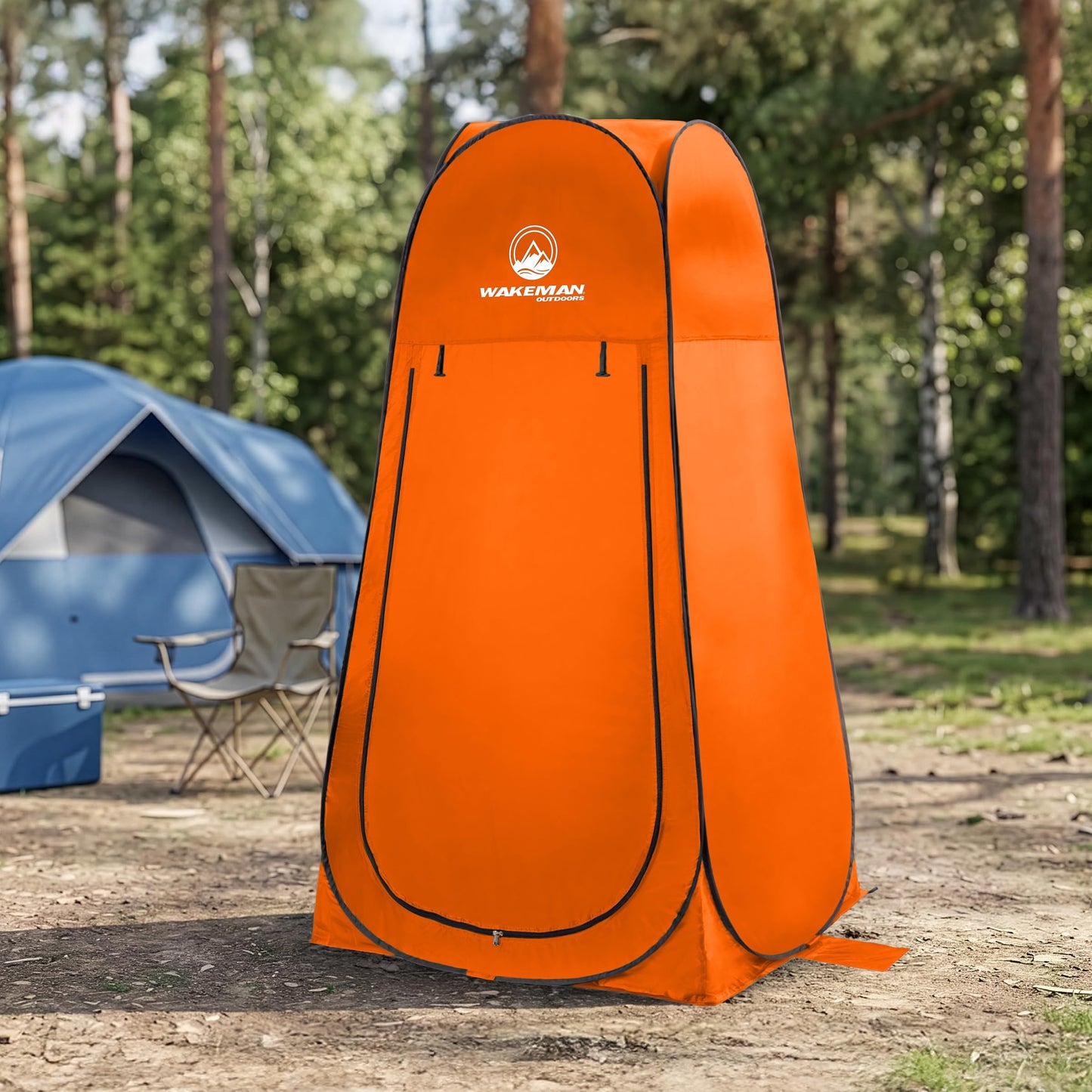 Wakeman Pop Up Changing Tent, 3.3 x 3.3 x 6.2ft, Camping Shower Tent for Portable Toilet Stall or Dressing Room with Carry Bag for Camping, Beach, or Tailgate, Polyester