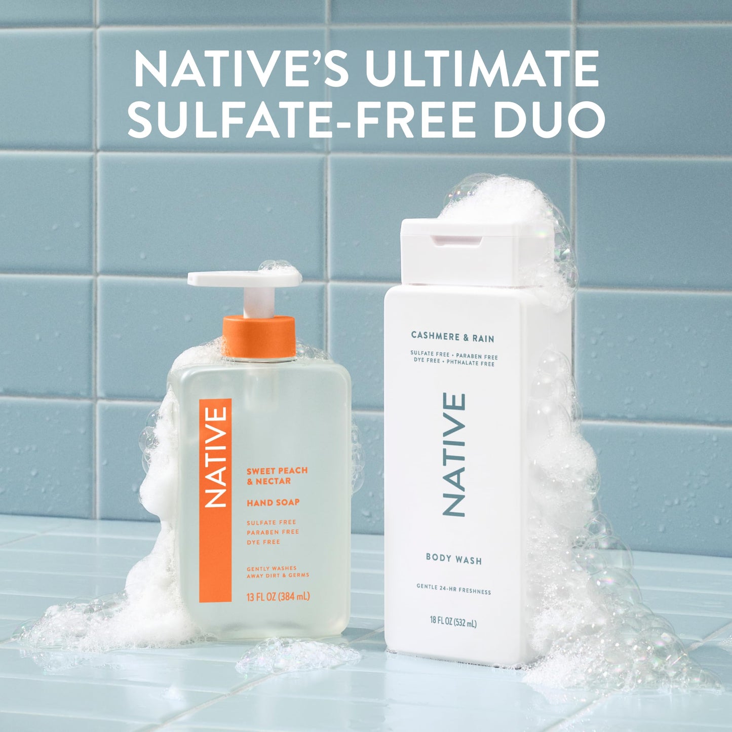 Native Body Wash Contains Naturally Derived Ingredients | For Women & Men, Sulfate, Paraben, & Dye Free Leaving Skin Soft and Hydrating | Sea Salt & Cedar 18 oz