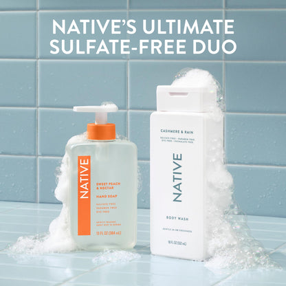 Native Body Wash Contains Naturally Derived Ingredients | For Women & Men, Sulfate, Paraben, & Dye Free Leaving Skin Soft and Hydrating | Sea Salt & Cedar 18 oz