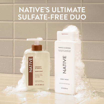 Native Body Wash Contains Naturally Derived Ingredients | For Women & Men, Sulfate, Paraben, & Dye Free Leaving Skin Soft and Hydrating | Sea Salt & Cedar 18 oz