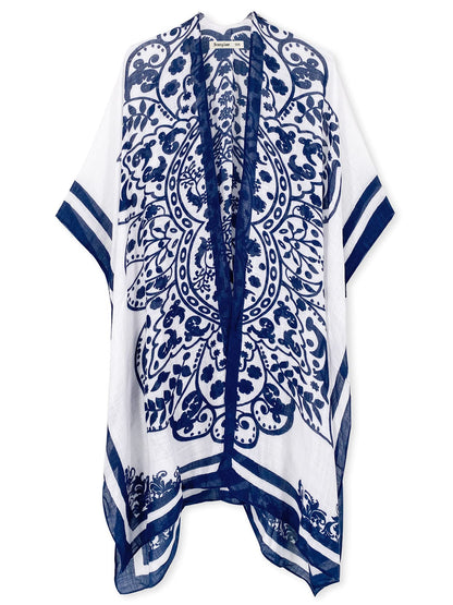 Breezy Lane Women's Kimono Cardigan Summer Swimsuit Coverups Beach Cover Up with Floral Print for Vacation