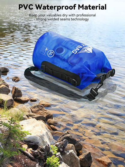 HEETA Dry Bag Waterproof for Women Men, 5L/10L/20L/30L/40L Roll Top Lightweight Dry Storage Bag Backpack with Phone Case for Travel Swimming Boating Kayaking Paddle Board Camping Beach Accessories