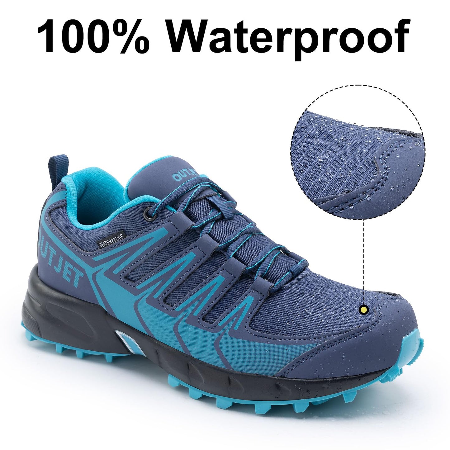 Women's Waterproof Hiking Shoes Lightweight Non-Slip Trails Walking Shoes Outdoor Sneakers