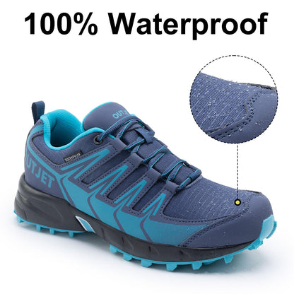 Women's Waterproof Hiking Shoes Lightweight Non-Slip Trails Walking Shoes Outdoor Sneakers