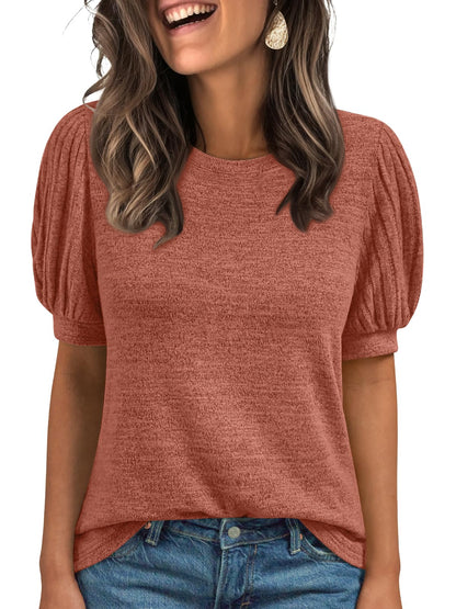 AUTOMET Womens Tops Summer Sweater Spring Tunic Dressy Casual Blouses Business Cute Trendy Short Sleeve Shirt 2026