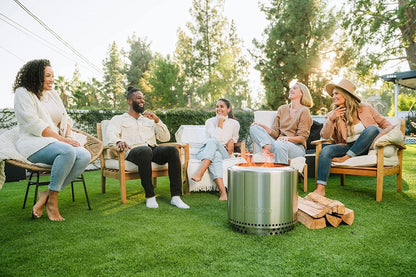 Solo Stove Bonfire with Stand | 19.5" Smokeless Fire Pit, Removable Ash Pan | Portable Stainless Steel Wood Burning Outdoor Fireplace, Ideal for 4–6 People, 21.75 lbs